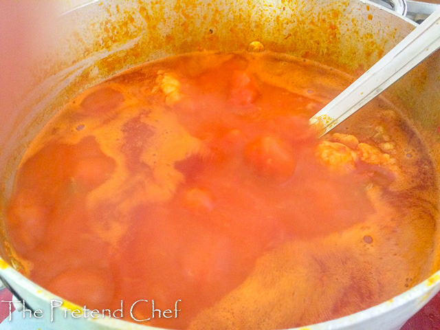 Omi Obe (Stew) in a pot