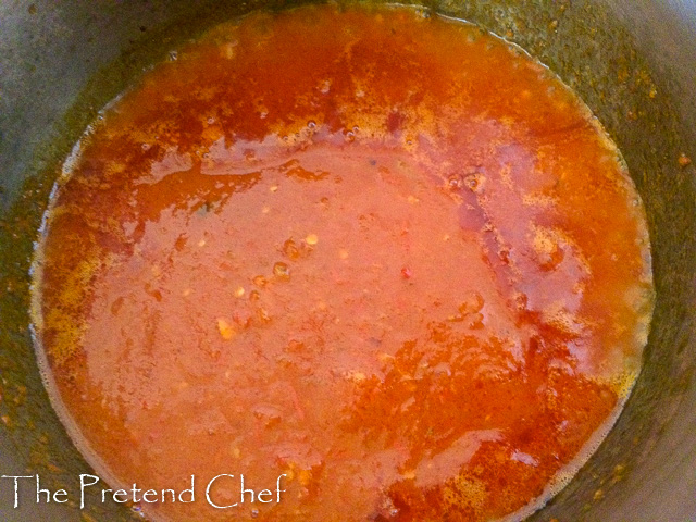 Omi Obe (Stew) in a pot