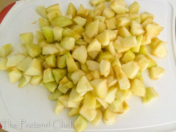 chopped apples for easy apple hand pie