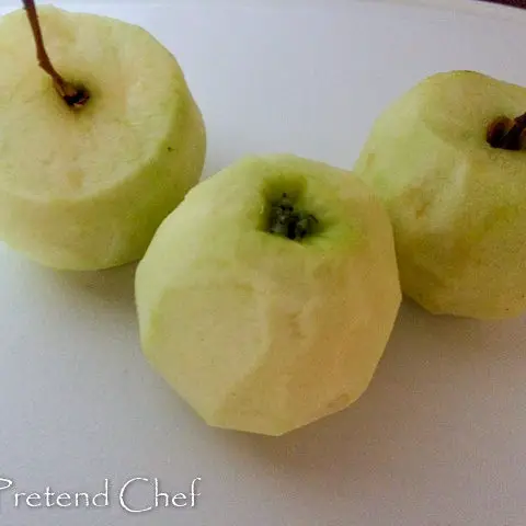 peeled apples for easy apple hand pie