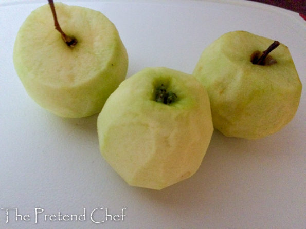 peeled apples for easy apple hand pie