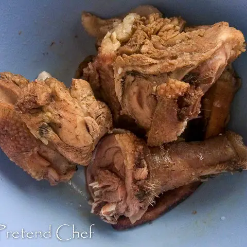 boiled bushmeat for Bushmeat and vegetable