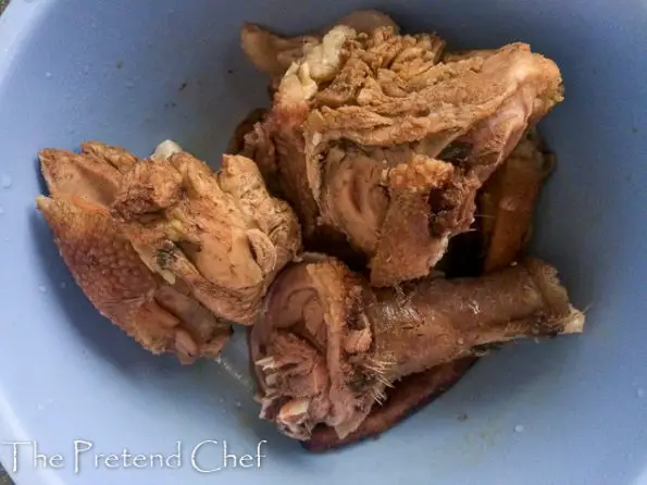boiled bushmeat for Bushmeat and vegetable