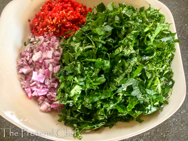 vegetables prepared for Bushmeat and vegetable