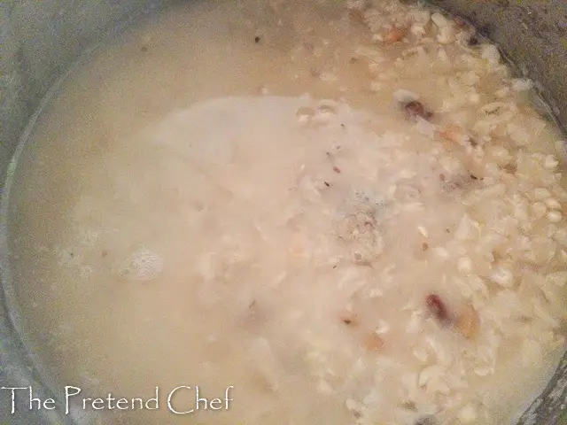 beans boiling for Gbegiri, Creamy yoruba beans soup