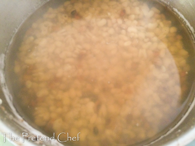 beans boiling for Gbegiri, Creamy yoruba beans soup