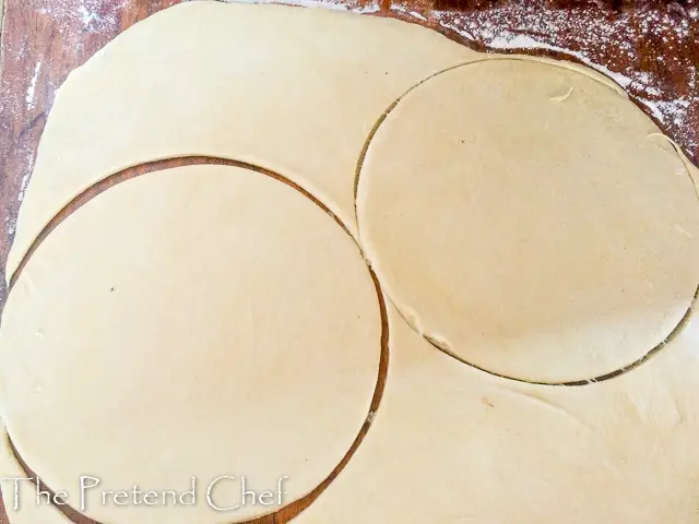 Dough cut out for Nigerian Cornish Pasty