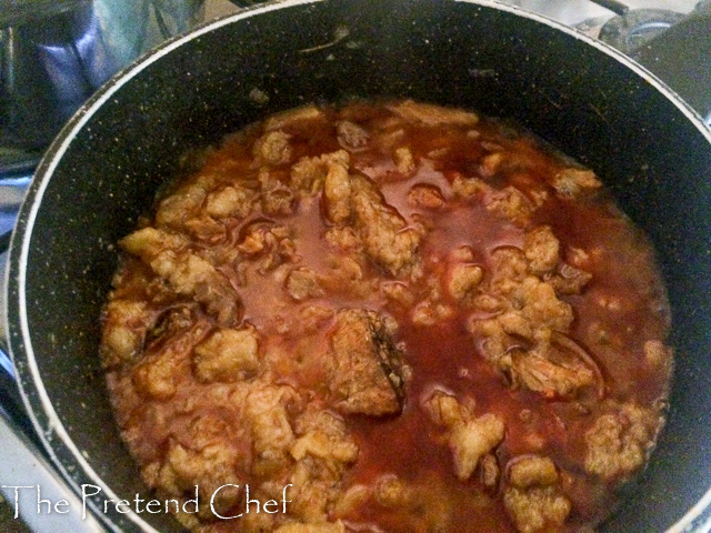 Oto Mboro, Unripe plantain porridge in a pot