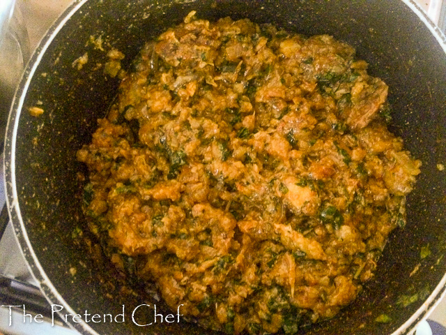 Oto Mboro, Unripe plantain porridge in a pot