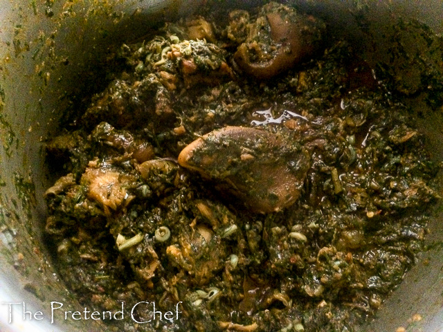 Afang Soup Deluxe cooking in a pot