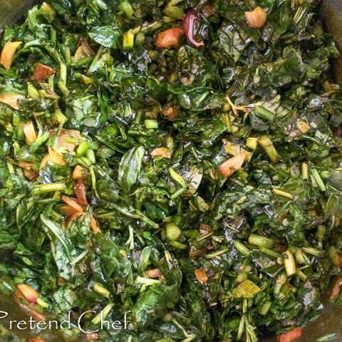 Afang Soup Deluxe cooking in a pot