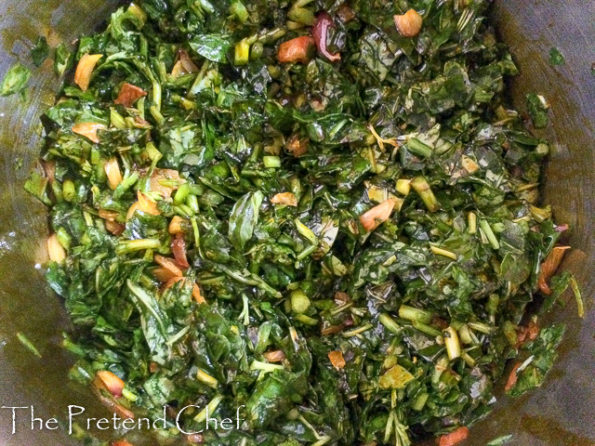 Afang Soup Deluxe cooking in a pot