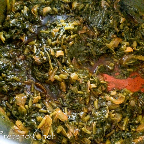 Afang Soup Deluxe cooking in a pot