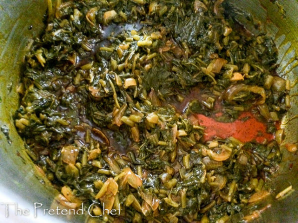 Afang Soup Deluxe cooking in a pot