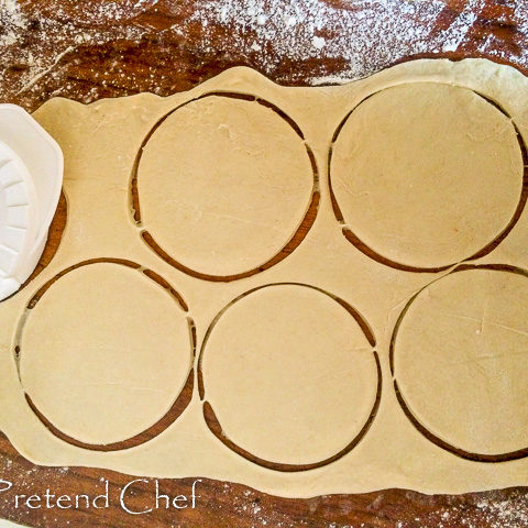 cut dough for Empanadas