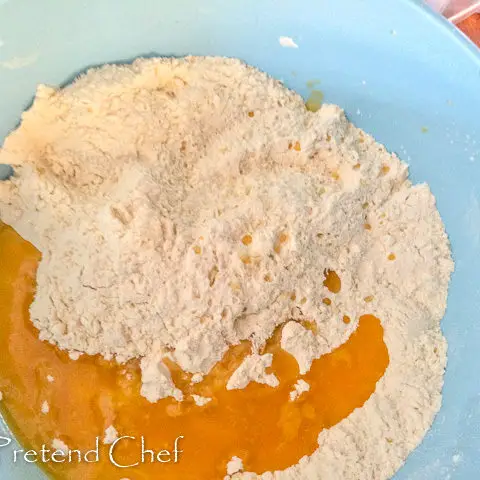Mixing Empanadas dough
