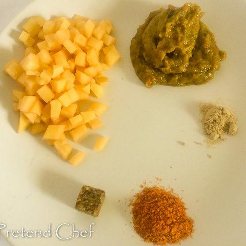 ingredients for Minced beef Herb Empanada filling