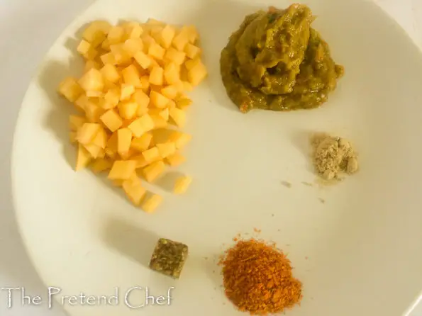 ingredients for Minced beef Herb Empanada filling