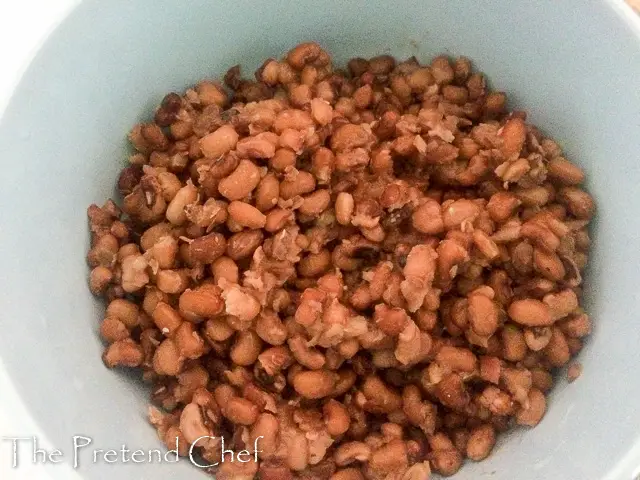 boiled beans for Nigerian Refried beans