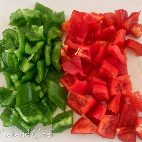 cubed peppers for gizdodo, gizzard and plantain