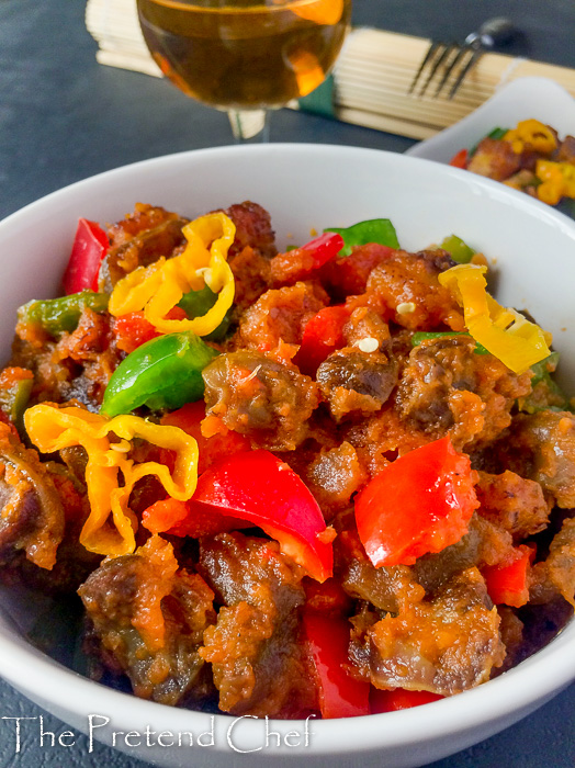 Sweet and salty gizdodo, gizzard and plantain