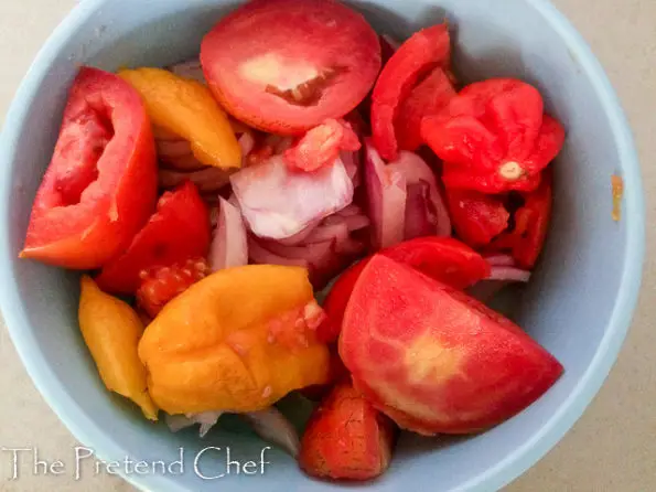 tomato, onions, pepper for gizdodo, gizzard and plantain
