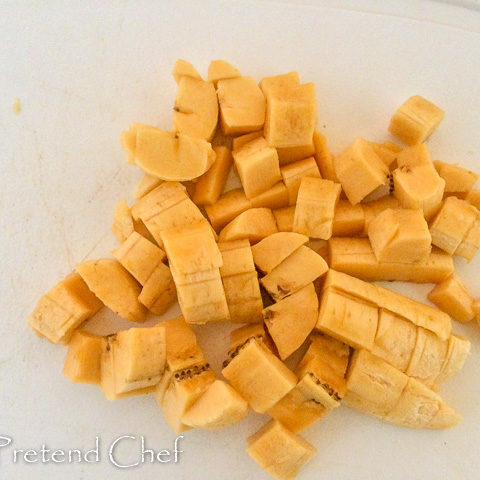 cubed plantain for gizdodo, gizzard and plantain