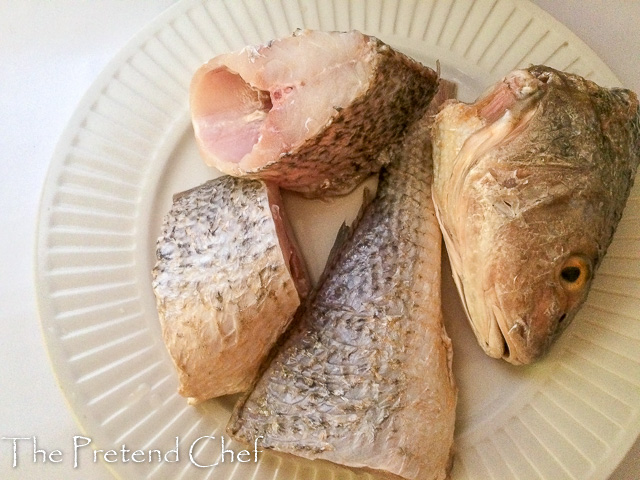 cleaned fish for Nigerian fish stew (Imoyo)