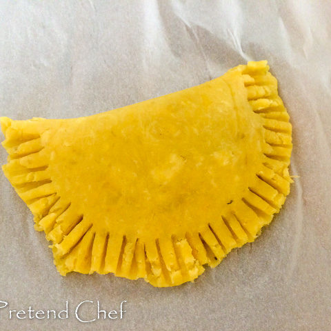 uncooked ripe plantain empanada