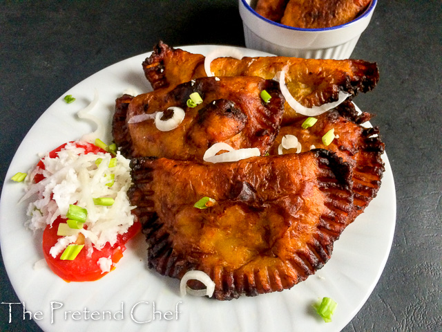 Sweet and salty ripe plantain empanada