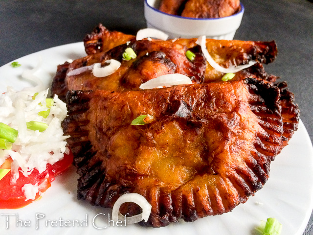 Sweet and salty ripe plantain empanada