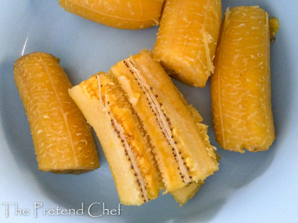 peeled plantains for ripe plantain empanada