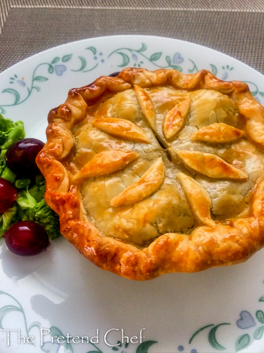 Golden delicious steak and kidney pie