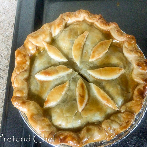 Golden delicious steak and kidney pie