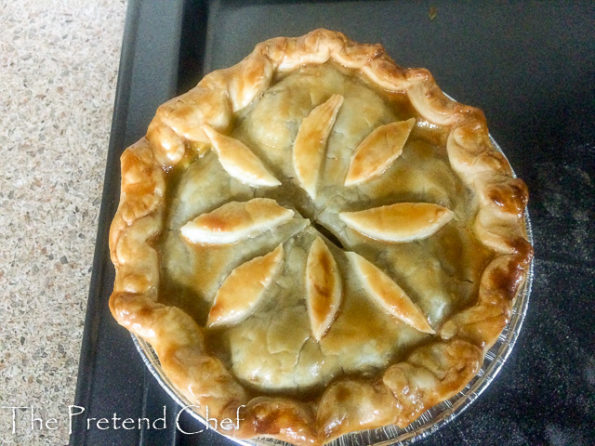 Golden delicious steak and kidney pie