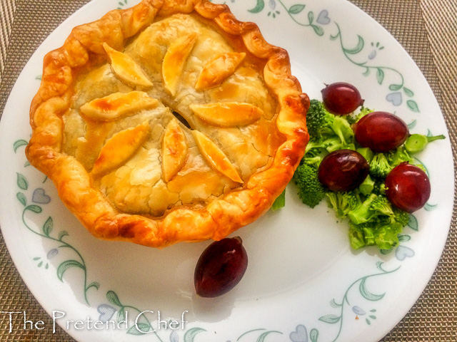 Golden delicious steak and kidney pie