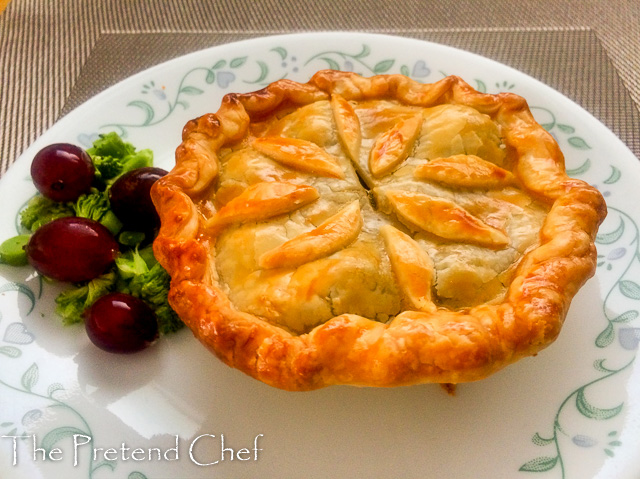 Golden delicious steak and kidney pie