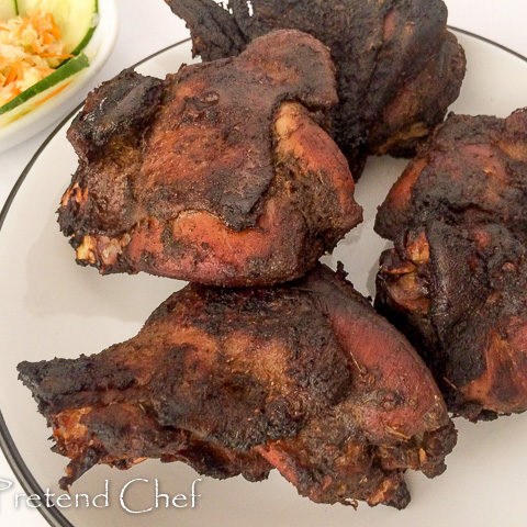 Spicy, hot, tender, juicy oven baked jerk chicken