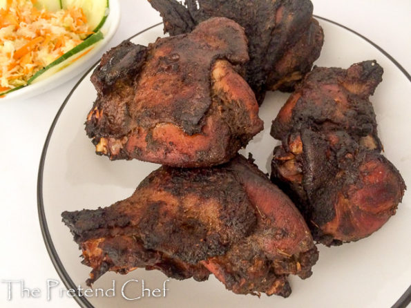 Spicy, hot, tender, juicy oven baked jerk chicken