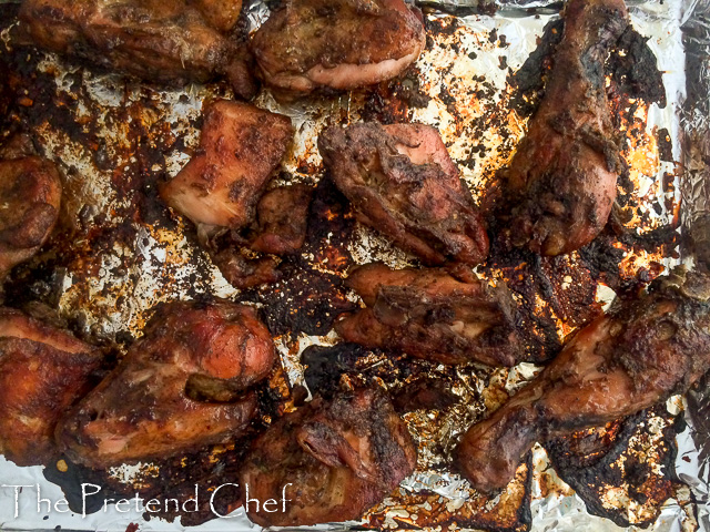 jamaican oven baked jerk chicken ready