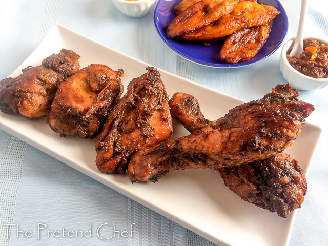 Spicy, hot, tender, juicy oven baked jerk chicken