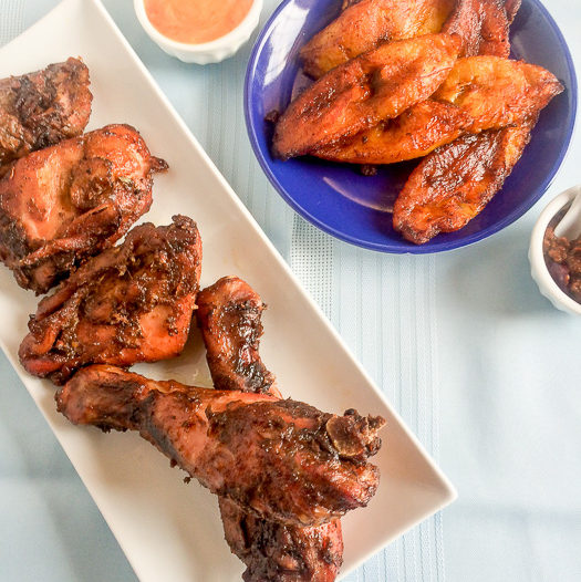 Spicy, hot, tender, juicy oven baked jerk chicken