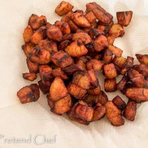 plantain cubes for Fried plantains recipe