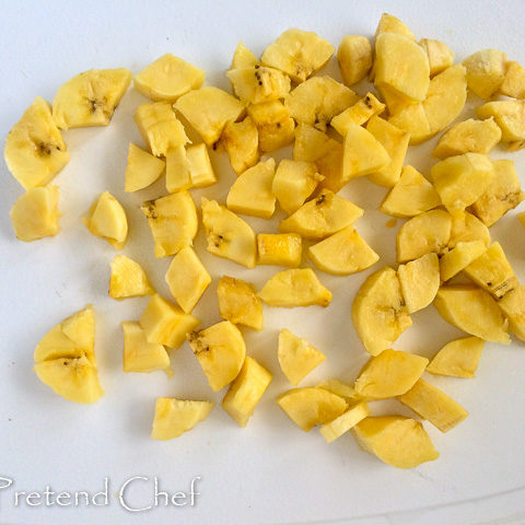 cubes of plantains