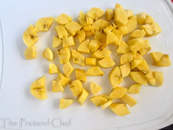 cubes of plantains