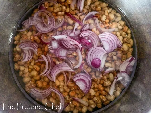 beans boiling in a pot