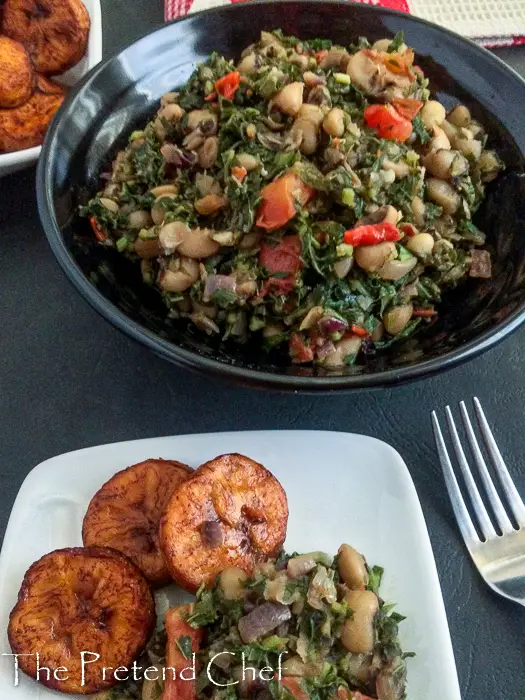 Very comforting and healthy Nigerian Greens and beans