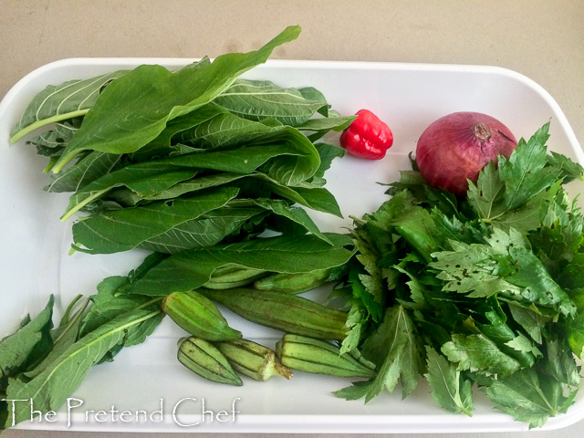 vegetables in a tray for green vegetable dip