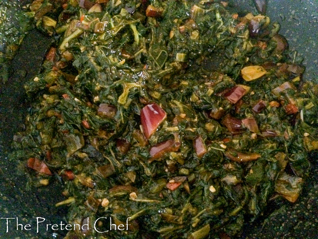 green vegetable dip in a pot