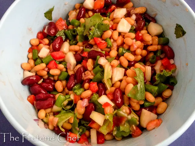 Mixed Beans salad without dressing